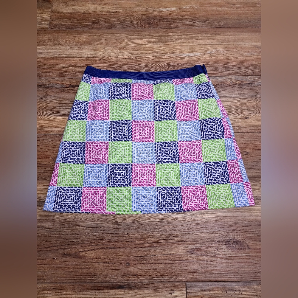 Vineyard Vines Patchwork Whale Mini Skirt Women's 2